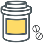 Icon of a pill bottle