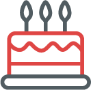 Birthday cake icon